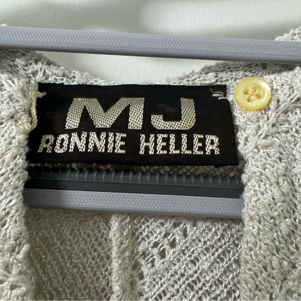 Ronnie Heller MJ Women’s Knit Cream Dress M Small Patterned Vintage‎ - Picture 2 of 4